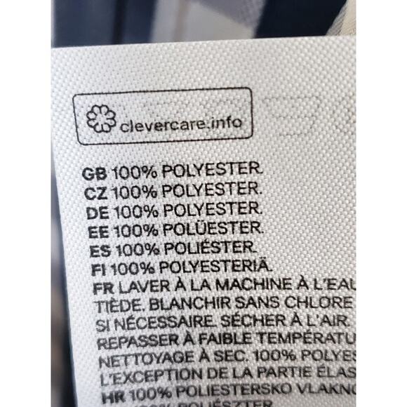 H&M Top Blouse Women's Medium Multicolor 100% Polyester Long Sleeve Halter Neck - Picture 8 of 16